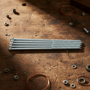 Tornillos para Madera de Doble Rosca Métrica y en Pulgadas, Cabeza Ranurada, Rosca Parcial, Clase 4.8 6.8, Acero al Carbono Zincado, Estándar DIN PDC - Product Image 1