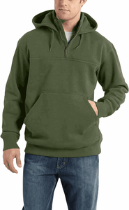 Sporty Style Quarter Zip-Up Men Hoodies Streetwear Men Hoodie In Cheapest Price Low MOQ Sportswear Men's Hooded Sweatshirts - Product Image 3