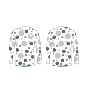 Camiseta de Manga Larga para Hombre, Blanca con Camuflaje Rosa, Diseño Abstracto con Puntos, Cuello Redondo, Estilo Casual, para Calle, Gimnasio y Entrenamiento - Product Image 4
