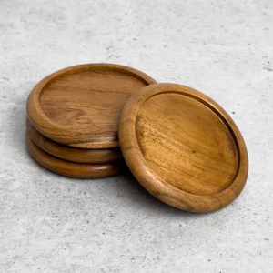 Sous-plat en bois d'acacia pour bols et théières, support de plat chaud, résistant à la chaleur, pour la table - Fournisseur en gros - Product Image 3
