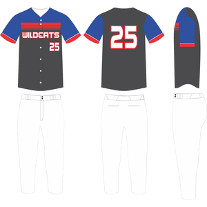 Camiseta de Béisbol Wildcats para Hombre, Sublimada, con Botones, Absorbe la Humedad, Uniforme de Alto Rendimiento, Manga Corta, Cuello en V, Corte Regular para Adultos - Product Image 4