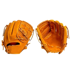 Leather Baseball Glove Right-Handed Outfield Full Finger Web Hook And Loop Closure Adjustable Wrist <b>Strap</b> Adult Size - Product Image 1