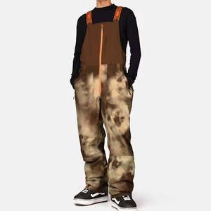 Pantalon de ski imperméable camouflage pour homme, taille haute, respirant, isolé, salopette de snowboard d'hiver, vêtements de neige d'extérieur - Product Image 1