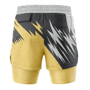 ODM Double <b>Layer</b> <b>Mid</b> Breathable Gym Shorts Youth Basketball Lightweight Polyester Anti Shrink Fade Resistant Custom Design - Product Image 2