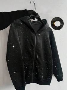 Quick Dry Sustainable Men Rhinestone <b>Hoodie</b> anti-wrinkle design <b>soft</b> material high demanding oem service Men Rhinestone <b>Hoodie</b> - Product Image 1