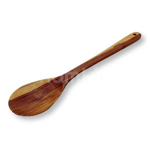 Espátula Cóncava de Madera de Teca Ecológica y Natural OEM, Segura para Alimentos, Sin Pintura ni Barniz, Halal, Cucharón de Madera Personalizado - Product Image 4
