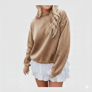 Meilleurs fabricants de vêtements : Sweat-shirt à col montant et manches longues, personnalisé avec un devant en relief, pour femme, idéal pour l'hiver - Product Image 2