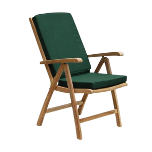 Fauteuil en bois massif nordique avec coussin rembourré, chaise longue moderne pour jardin, mobilier d'hôtel - Product Image 1