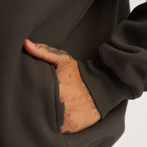 Sudadera con Capucha Extra Grande para Hombre, Otoño Invierno, Cómoda de Usar, Estilo Pullover, Tejida, Antiencogimiento - Product Image 3