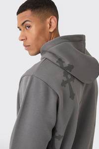 Ensemble survêtement décontracté homme en molleton de coton avec impression personnalisée OEM, comprenant un sweat à capuche et un pantalon de jogging, style streetwear délavé - Product Image 4