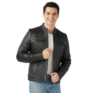 Veste en cuir respirante pour homme, dernier design, col montant, veste chaude d'hiver à prix avantageux, service OEM. - Product Image 6