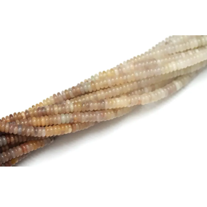 Cuentas planas de ágata color marrón melocotón natural, cuentas planas color postre, cuentas espaciadoras de piedras preciosas lisas para la fabricación de joyería. - Product Image 5