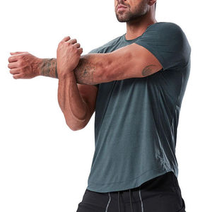 Camisetas deportivas de algodón cómodas para hombre, para uso en el gimnasio, precio de fábrica de fabricación OEM, camisetas deportivas de algodón para hombre - Product Image 3