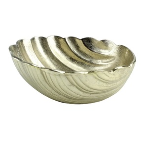 Tazón Decorativo de Metal Ecológico de Gran Capacidad, Tazón para Servir Frutas de Aluminio con Acabado Dorado - Product Image 2