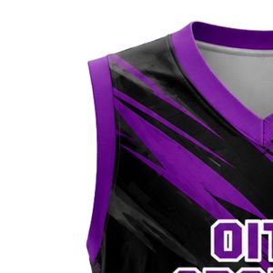Camiseta de Baloncesto Morada y Negra para Hombre, Sin Mangas, Uniforme de Equipo, Rendimiento Atlético, Transpirable, para Entrenamiento y Partidos Deportivos - Product Image 3