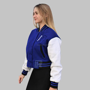 Meilleure vente Hommes Slim Fit à manches longues en coton Bomber Jacket Casual Varsity Spring Baseball Jacket Stand Collar Coated Fleece - Product Image 2