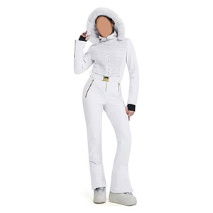 ชุดสกีแบบชิ้นเดียวสำหรับผู้หญิง กันน้ำ อุ่นสบาย ชุดสโนว์บอร์ด จั๊มสูททรงเข้ารูป เสื้อแจ็คเก็ตสำหรับเล่นสกีในฤดูหนาว เหมาะสำหรับกีฬากลางแจ้ง - Product Image 4