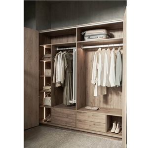 Sistema de Almacenamiento Abierto de Aglomerado Personalizado CANA, Directo de Fábrica, Moderno y Contemporáneo, Armario Vestidor para Villa, Muebles para el Hogar - Product Image 6