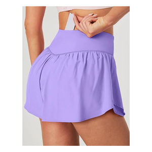 Jupe de tennis pour femme, légère, respirante, à séchage rapide, couleurs unies, mini-jupe, tendance - Product Image 2