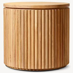 Muebles de mesa redonda de madera de teca con un diseño moderno, aptos para uso en exteriores o interiores, resistentes y antidecayentes. - Product Image 6