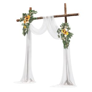 Kit Fiori per Arco Nuziale Giallo Fai-da-Te, Set di Composizioni Floreali Artificiali in Metallo, Include 2 Pezzi di Drappeggi e 1 Pezzo di Sh - Product Image 3