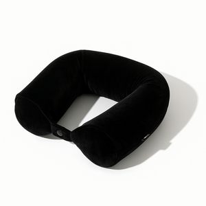 Customizable 100% Memory Foam Round <b>Neck</b> <b>Pillow</b> ARAAMI 200TC for Car <b>Travel</b> Nursing Orthopedic Meditation Camping - Product Image 2