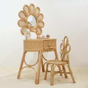 Adorable kid dressing tables small & large rattan <b>vanities</b> children <b>makeup</b> table <b>vanity</b> desk - Product Image 5
