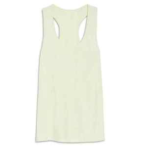 Women's Light Green Scoop <b>Neck</b> Tank Top Solid Knitted Breathable Polyester Casual Wear - Product Image 3