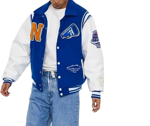 High Quality Customizable Varsity Letterman <b>Jacket</b> for Men & Women Embroidered Front Logo Breathable Polyester Fabric - Product Image 5