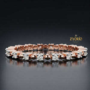Mixed Shape Lab Diamond 10K GOLD Eternity <b>Ring</b> Round Baguette Wedding Band - Product Image 5