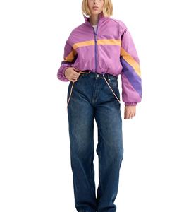 Veste coupe-vent pour femme tendance, en nylon, séchage rapide, imperméable, service OEM, logo personnalisé, vestes à blocs de couleur - Product Image 5