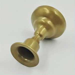 Cylinder Glass Candle <b>Holder</b> with <b>Brass</b> Scalloped Base for Home Decoration - Product Image 3
