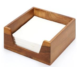 Porte-serviettes de table en bois, distributeur de serviettes avec grande ouverture latérale pour serviettes en papier, style ferme, décoration de table pour la maison - Product Image 1