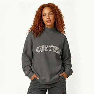 Sudadera Oversize de Cuello Alto para Mujer, Colección Cozy Lifestyle, Corte Relajado, Venta al Por Mayor de Fábrica - Product Image 1