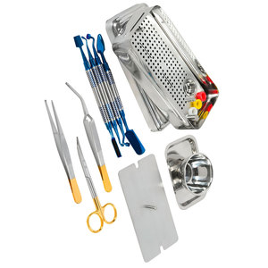Juego de Instrumentos Quirúrgicos para Injertos Óseos Dentales, Portaóseos Recubiertos de Titanio, Espátulas, Pinzas con Caja de Esterilización - Product Image 3