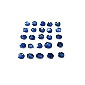 พลอยไพลินสีน้ำเงินธรรมชาติทรงรีขนาด 5x6 มม. แบบไม่ผ่านการปรับแต่ง, พลอยไพลินสีน้ำเงินธรรมชาติทรงเหลี่ยมสำหรับทำเครื่องประดับ - Product Image 4