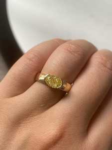 Bague moderne en or massif 14 carats avec diamant ovale jaune vif de 1,00 carat, cultivé en laboratoire, pour demande en mariage, bijoux fins pour la mariée - Product Image 6