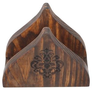 Wooden Napkin <b>Holder</b> Stylish <b>Tissue</b> Stand For Dining Table <b>Kitchen</b> Countertop Home Restaurant Accessories Use - Product Image 1