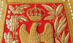 Cet article est une sabretache, une pochette plate en cuir ou une sacoche, autrefois portée suspendue à un équipement de cavalerie ou d'artillerie équestre. - Product Image 5