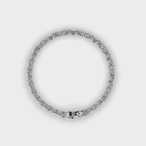 Pulsera de tenis con diamantes en forma de flor para mujer, oro de 18 quilates, joyería fina, lujosa, glamorosa, contemporánea, para boda - Product Image 4