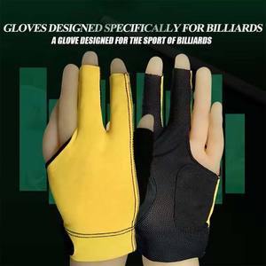 Hot Sales Customized Logo Snooker Gloves 3 Fingers Pool <b>Table</b> Accessories for Right or Left Hand Billiards Snooker Accessories - Product Image 5