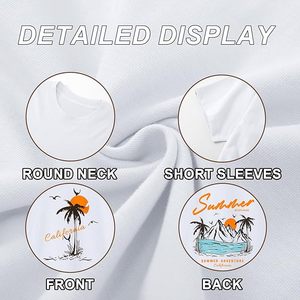 Camiseta con Estampado Gráfico para Hombre, Mezcla de Algodón, Cómoda, Estilo Urbano, Manga Corta, Atuendo Informal a la Moda, Tela Resistente, Diseño Moderno - Product Image 5
