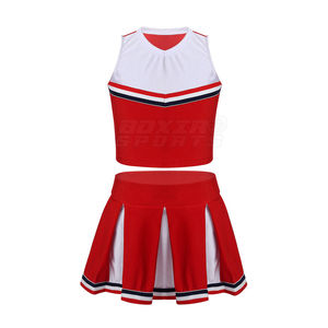 Uniforme de Porristas para Niñas, Conjunto de 2 Piezas con Falda Plisada – Traje de Baile Profesional para Eventos y Halloween - Product Image 1