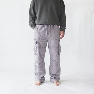 Pantalones de chándal cargo extragrandes para hombre, con lavado ácido, multibolsillos, de algodón, de corte holgado, estilo jogger, streetwear, casual, baggy - Product Image 4