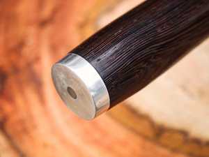 Couteau de chef Black Smith 1987 en acier Damas, 12 pouces, manche en bois de wengé avec embout argenté - Product Image 5