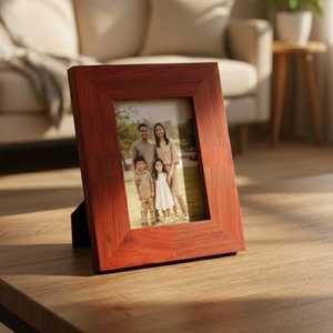 Cadre photo contemporain de luxe en bois incrusté – Porte-photo artisanal artistique avec taille personnalisée pour la décoration intérieure moderne - Product Image 2
