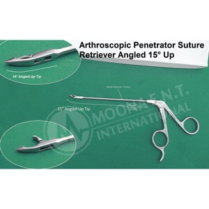 Pinza de Extracción de Suturas para Artroscopia, Longitud de 13 cm y 15 °   Procedimientos Ortopédicos con Punta Angulada - Product Image 2
