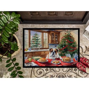 บ็อกเซอร์คุกกี้คริสต์มาสพรมเช็ดเท้ากันลื่นแผ่นปูหน้าประตู18H x 27W สำหรับใช้ในร่มกลางแจ้งสำหรับทางเข้า - Product Image 3