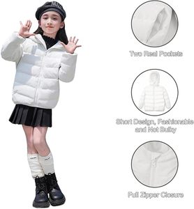 เสื้อแจ็คเก็ตพัฟเฟอร์มีฮู้ดสีขาวผู้ชายเสื้อโค้ทหนาสำหรับฤดูหนาวมีซิปเสื้อแจ๊กเก็ตอุ่นสบายแบบลำลอง - Product Image 4