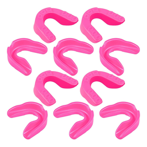Protège-dents en silicone rose pour enfants, moulable, lavable, équipement de sport protecteur, boxe, couleur unie, moulage par injection - Product Image 6